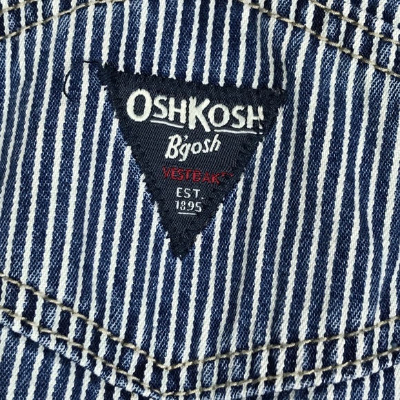 OshKosh B'gosh Hickory Stripe Overalls Vestbak 18M - Picture 4 of 8